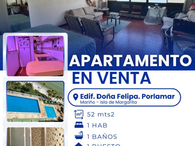 SE VENDE APARTAMENTO EN EL EDIFICIO DOÑA FELIPA
