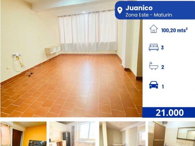 SE VENDE APARTAMENTO EN JUANICO ZONA ESTE MATURIN VE07 0007ZE FRUI