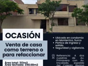 SE VENDE CASA COMO TERRENO,CUENTA CON TODOS LO SERVICIOS BASICOS Y DOCUMENTOS EN REGLA