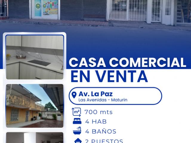 SE VENDE CASA COMERCIAL EN AV. LA PAZ VE01 0001LA REST