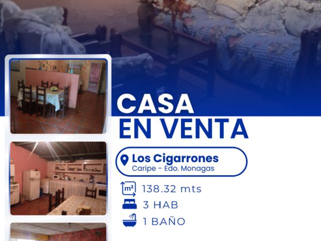 SE VENDE CASA EN LOS CIGARRONES CARIPE VE01 0005CAR BMEN
