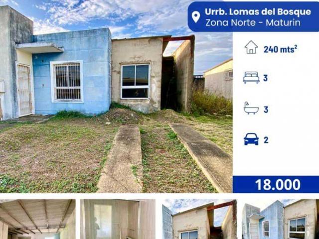 SE VENDE CASA EN URB LOMAS DEL BOSQUE MATURIN VE007ZN YPIN