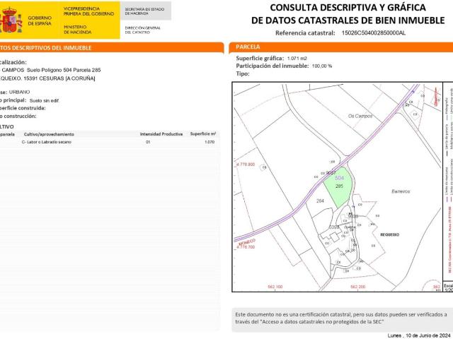 SE VENDE FINCA URBANA EN OS CAMPOS CESURAS