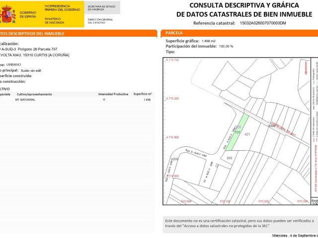 Se vende monte en Curtis