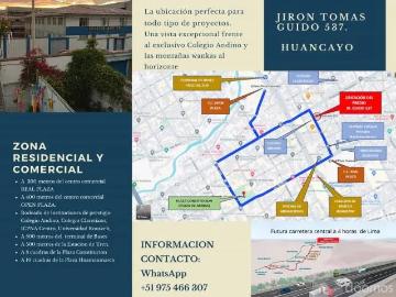 SE VENDE PROPIEDAD COMO TERRENO EN EL CENTRO DE HUANCAYO. UBUCACION IDEAL