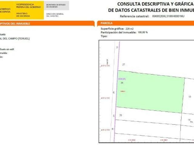 SE VENDE SOLAR URBANO EN MONREAL DEL CAMPO