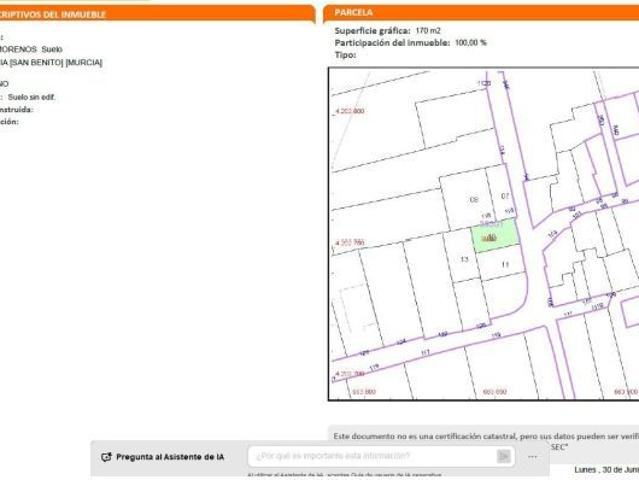 SE VENDE SOLAR URBANO EN PATIÑO RONDA SUR
