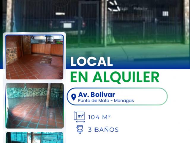 SE ALQUILA LOCAL COMERCIAL EN PUNTA DE MATA AL01 0025PM VSAL