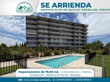 Se Arrienda excelente departamento de 79 m2 en Edificio Alto Quillay Zapallar, Curicó