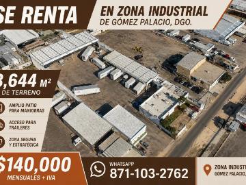 Se Renta en Zona Industrial Gomez Palacio, Dgo
