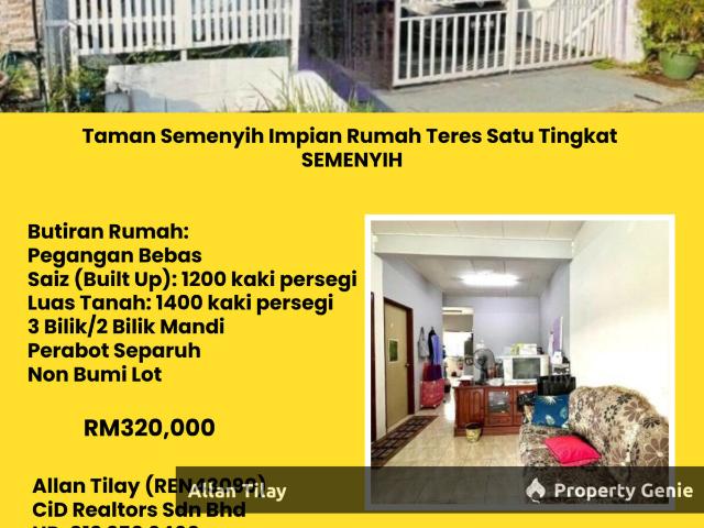 Semenyih Impian Rumah Teres Satu Tingkat