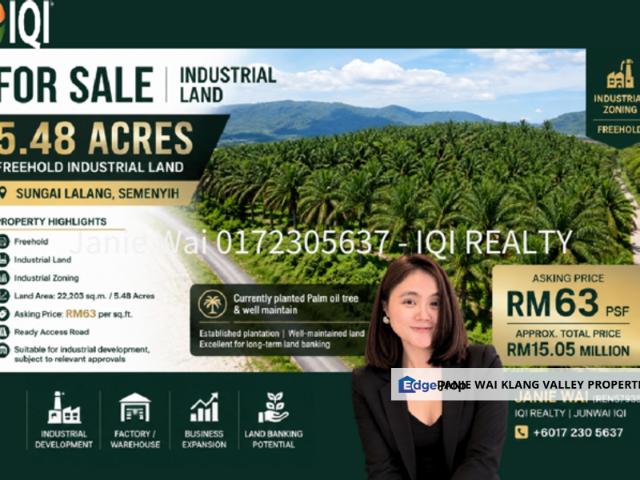 Semenyih Sungai Lalang Industrial Land Freehold 5.48 acres