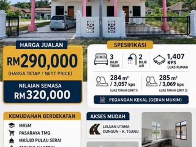 Semi D Batu Tiong Mampu Milik Bawah 300k
