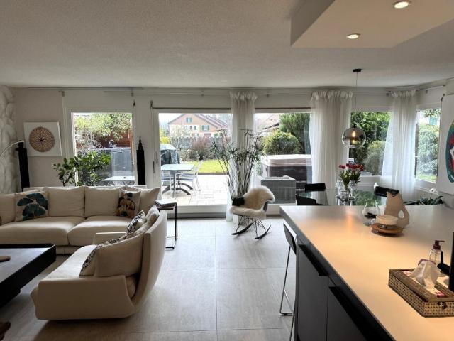 Semi detached villa with beautifully landscaped and flowered garden