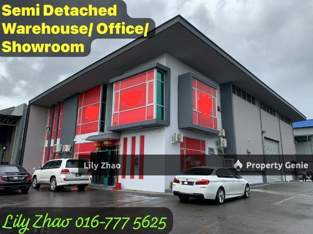 Semi Detached Warehouse, 2 storey Showroom & Office for Sale, LA 12,842 SF Gated, Kuala Neutron, Inanam