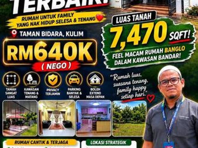 SemiD Setingkat Tanah 7470Sqft Dlm Bandar Kulim