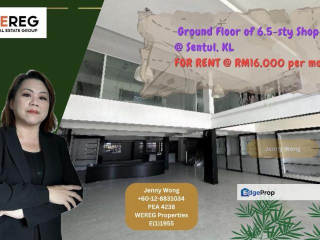 Sentul, KL _ Ground Floor Of 6.5 sty Shop Office FOR RENT