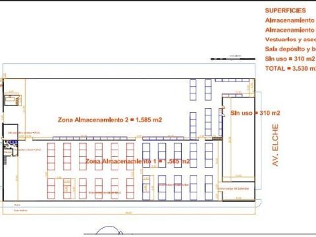 sensacional nave diáfana alta visibilidad en Avenida de Elche