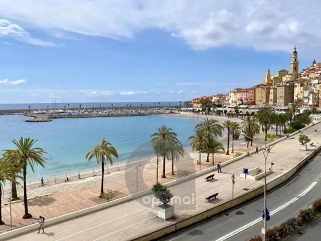 Secteur Garavan front de mer Beau 2 pièces étage élevé terrasse vue panoramique Parking & Cave