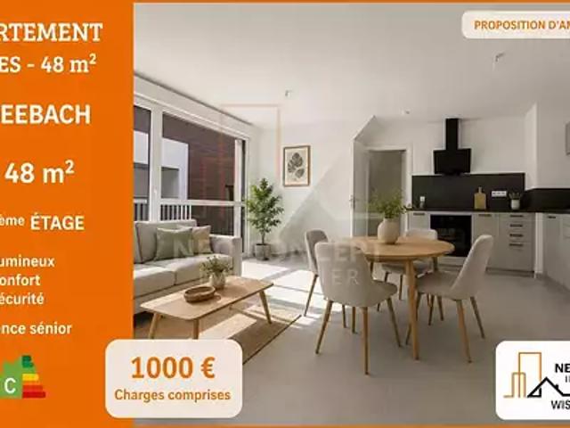 Seebach 67160 Location appartement 2 pièces t2