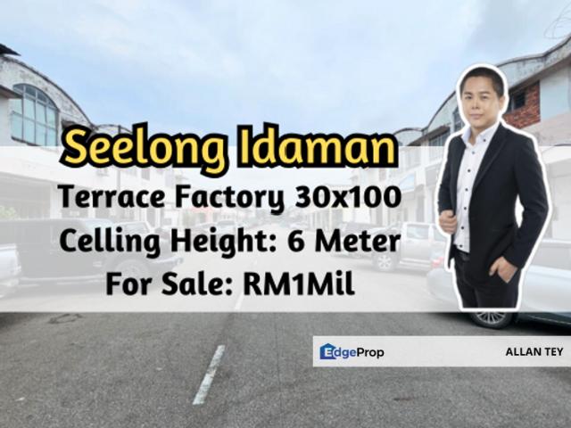 Seelong Idaman, 1.5 Storey Terrace Factory 30x100, Intermediate Lot