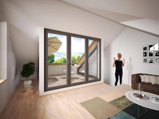 Seesicht Neubau Galeriewohnung mit Südbalkon + Dachterrasse 3½ Zimmer Energiestandard A