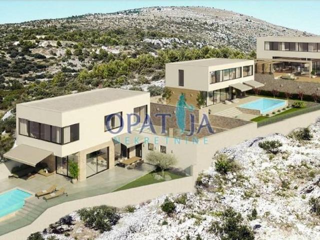 Seget Donji, Exklusive Villa Top Meerblick, 500 m zum Meer