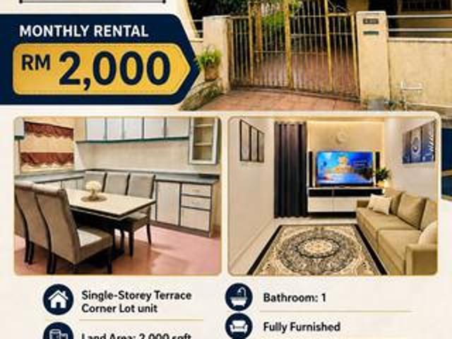 Seksyen 24 Shah Alam for Rent Corner Lot Fully Furnished