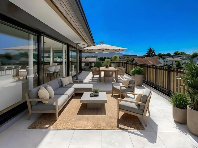 Seltene Gelegenheit: Penthouse mit 123 m² Süd Terrasse in Wolfurt