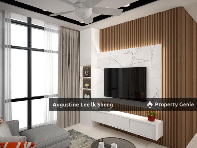 Selayang New MRT Fully Furnished 3R2B Condo. 0% Downpayment & Free all Legal Fee