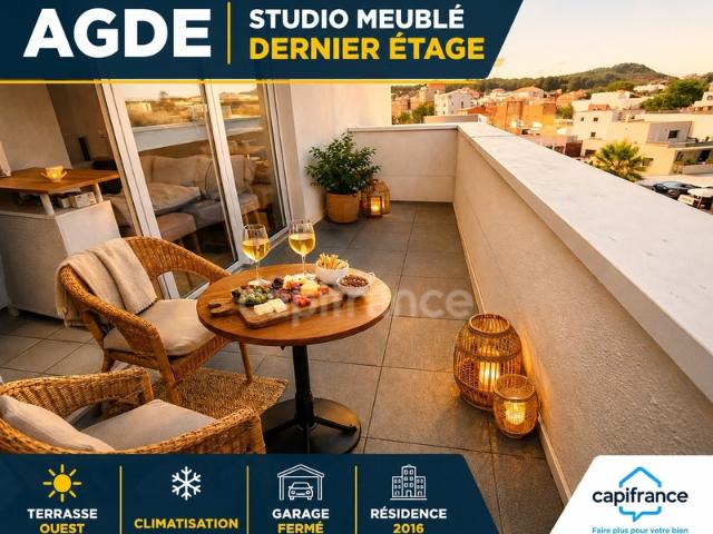 L'alliance parfaite entre confort, modernité et rentabilité. Découvrez un studio clé en main dans une résidence récente, avec terrasse et garage fermé, une opportunité rare sur le marché agathois