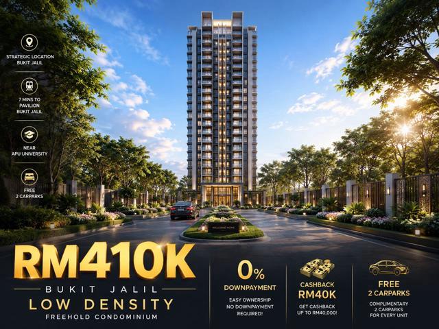 SELL Near MRT Bukit Jalil 45 Room Super Low Density Condo Freehold