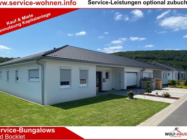 Service Bungalows Bad Bocklet Seniorenbungalow barrierefrei, incl Grundstück, Garage, Einbauküche