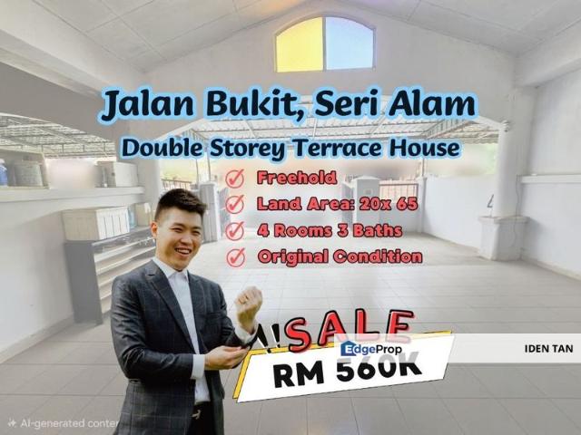 Seri Alam Double Storey Terrace House For Sale Near Nusa Damai, Flora Height, Plentong, Permas Jaya, Megah Ria, Taman Rinting, Kota Puteri, Senibong