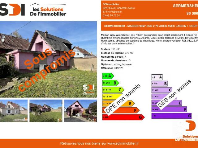Sermersheim Vente Maison 67