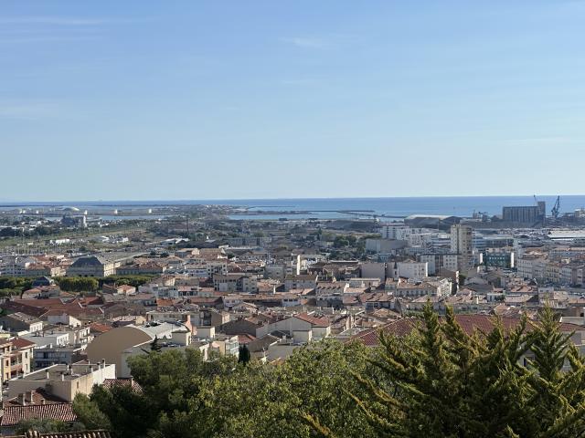 Sète, mont saint Clair, maison de charme avec belle vue mer et ville
