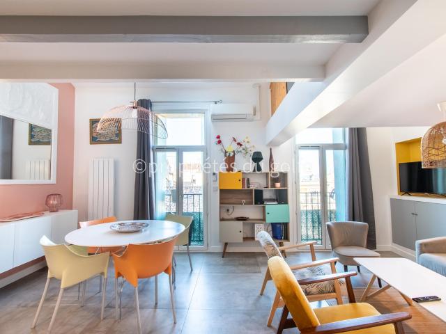 Sète, coeur de ville, charmant duplex 3 pièces contemporain, 72m² Sète