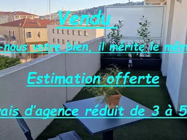 Sète 34200 Achat / Vente appartement 2 pièces t2 au dernier étage terrasse