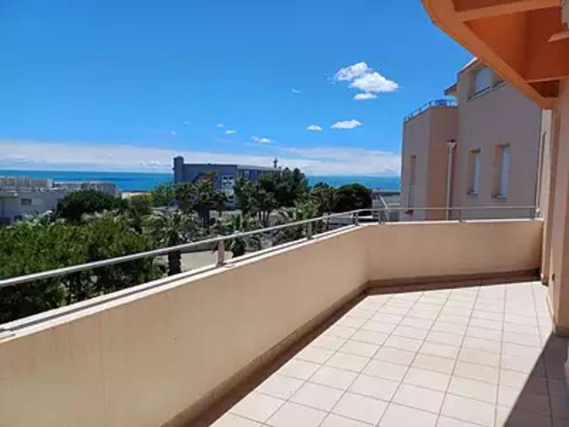 Sète 34200 Location appartement 3 pièces t3 terrasse cave