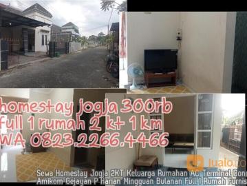 Sewa Homestay Jogja 2KT Keluarga Rumahan AC Terminal Concat Amikom Gejayan P Harian Mingguan Bulanan