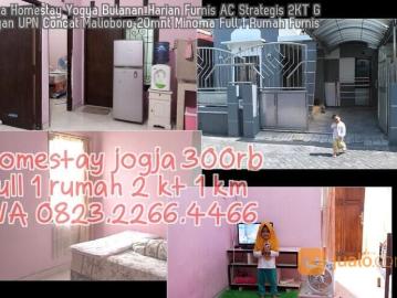 Sewa Homestay Yogya Bulanan Harian Furnis AC Strategis 2KT Gejayan UPN Concat Malioboro 20mnt Minoma