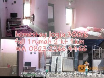 Sewa Homestay Yogyakarta libur nataru ready 21 23, 26 27 Frnis Kluarga Strategis Fll 1 rumah 2KT AC