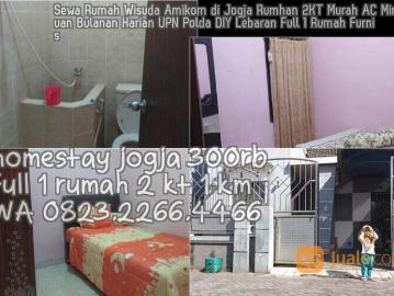 Sewa Rumah Wisuda Amikom di Jogja Rumhan 2KT Murah AC Mingguan Bulanan Harian UPN Polda DIY Lebaran