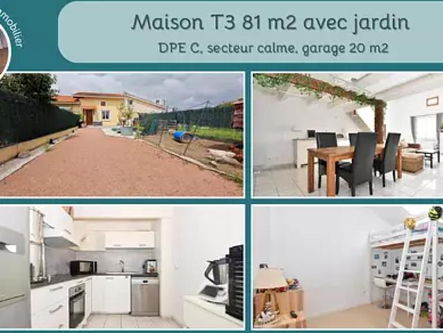 Seysses 31600 Achat / Vente maison 3 pièces t3 terrasse