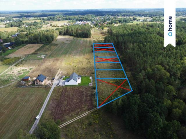 Działka 1000 m² pod dom w Skrybicze, media w drodze