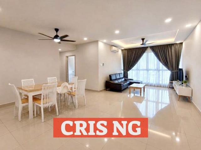 Skycube 1230sf 2 Car Park Fully Furnished Reno Balcony Well Maintain