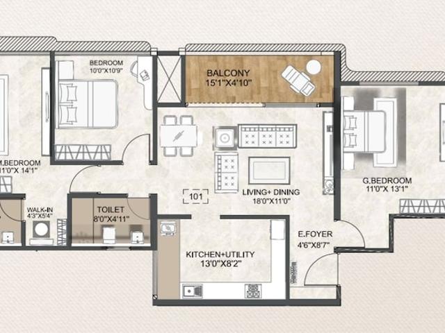 Skyora Bavdhan 2 Bedroom 856 Sq. Ft. Apartment in Bavdhan Pune Listing ID: #10066
