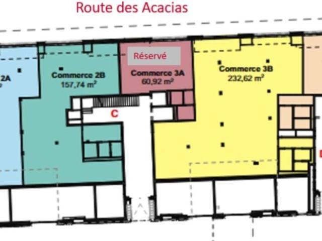 Shopping center for rent in Les Acacias 158 m² | dreamo. Ch