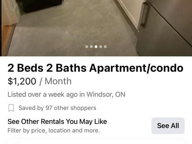 Shared Living/roommate 2 Bedroom For Rent Windsor ON 600 ELS96647262