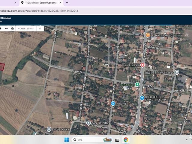 SİLİVRİ BÜYÜKKILIÇLI SATILIK 325 M2 ARSA